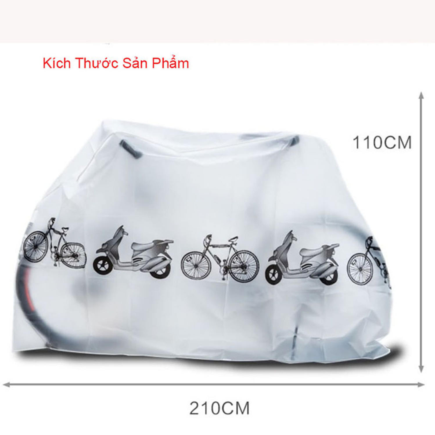 Trùm xe máy chống mưa nắng bụi bẩn, phủ toàn bộ xe