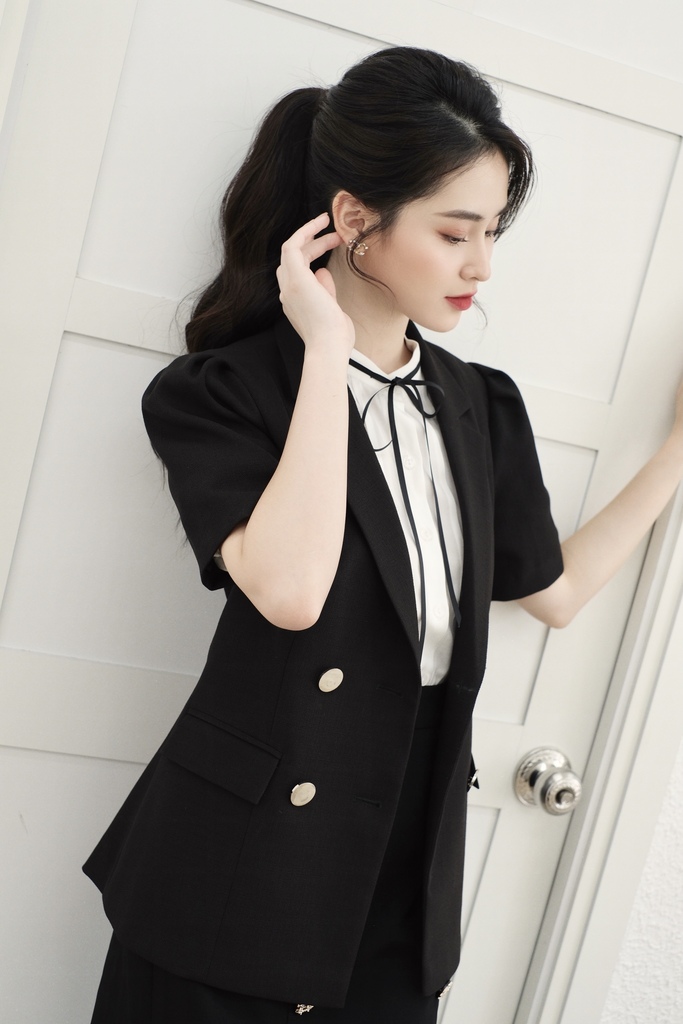 BEAUTEBYV - Áo blazer nữ tay xếp bồng Danlee