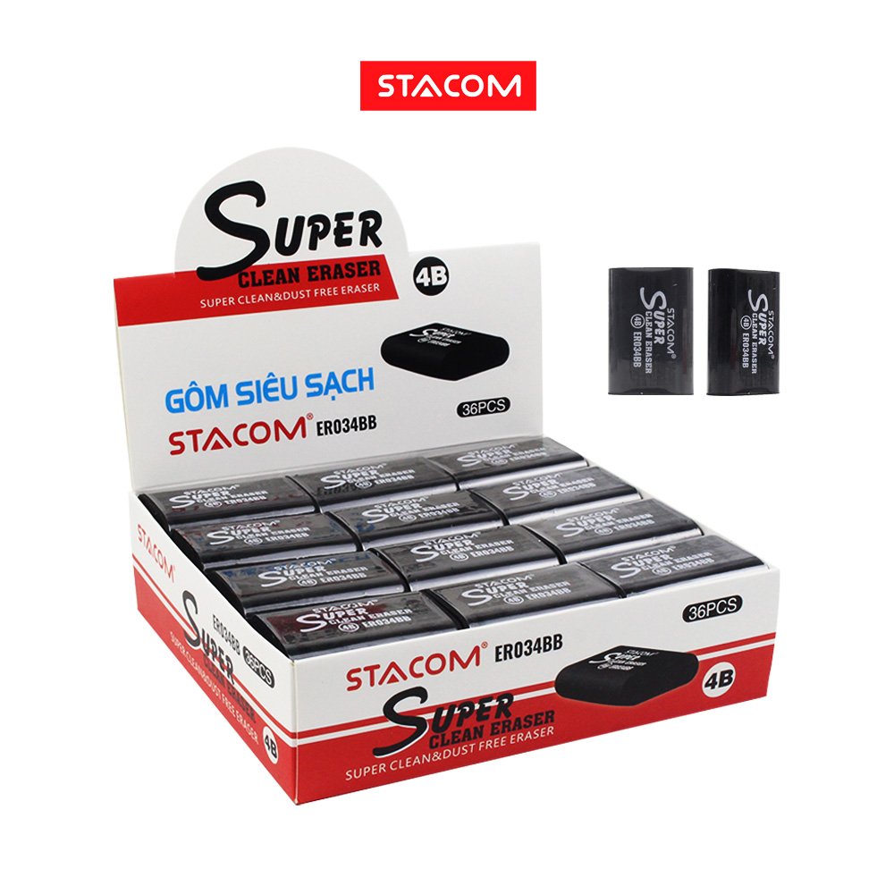 (Set 3 viên) Tẩy đen Super Clean Stacom ER034-B