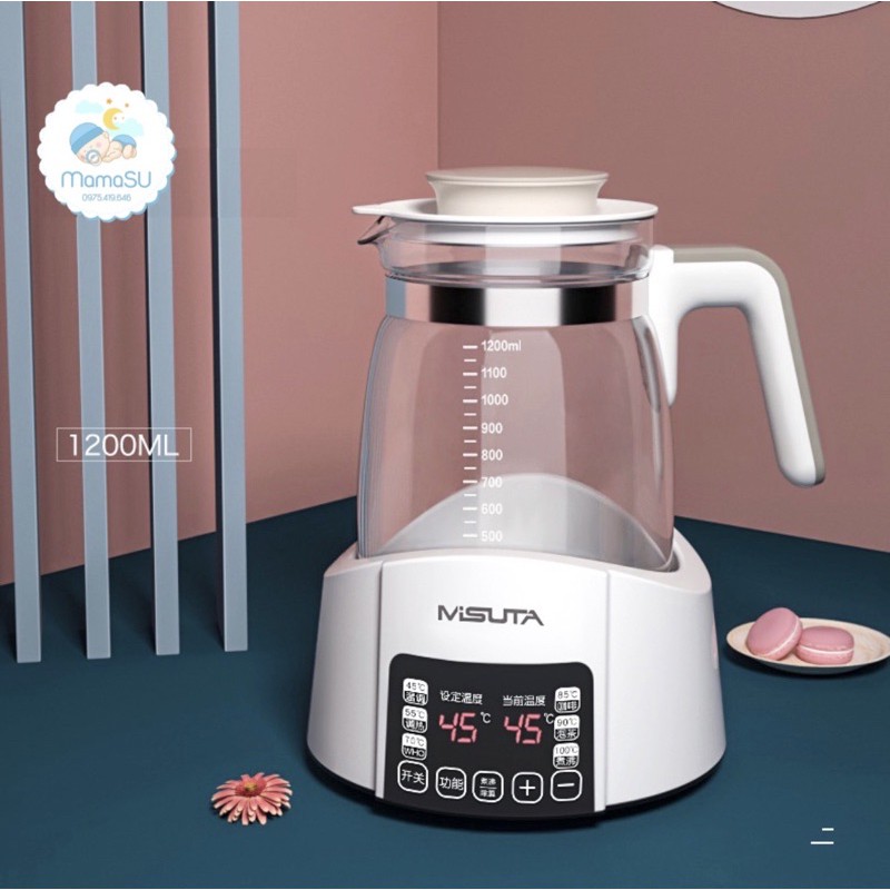 [Mã 44DIENTU80K giảm 6% đơn 400K] Máy hâm nước pha sữa Misuta giữ nhiệt Bình đun nước pha sữa