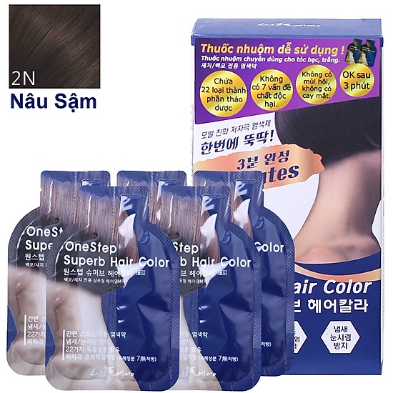 Thuốc nhuộm tóc thảo dược Phủ Bạc nhanh chóng 1 Bước Tại Nhà LETMIMO