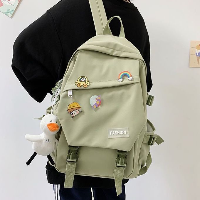 Balo ulzzang cao cấp chống nước Chen&Hao ( kèm sticker cài ) ULZZ09