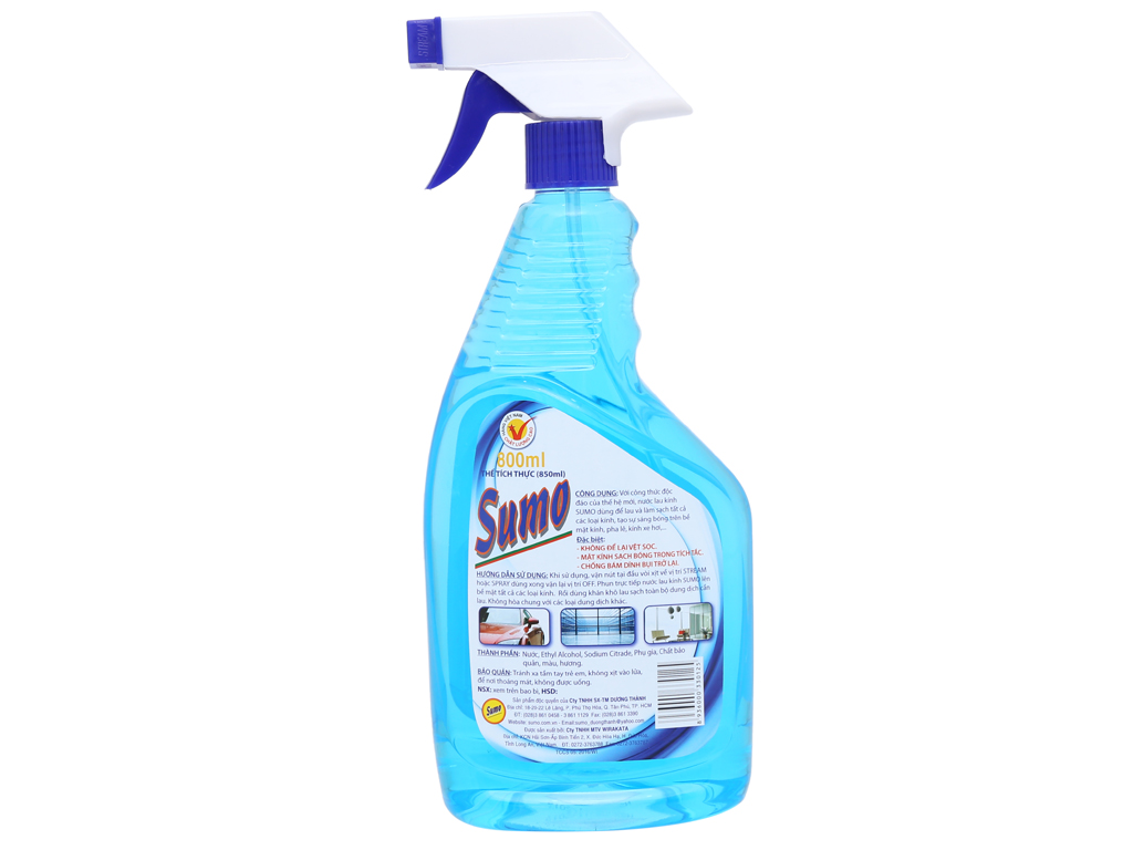[HCM][Mua 3 chai tặng khăn] Nước lau kính Sumo 850ml