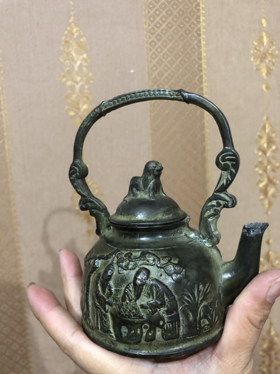 Ấm trà bằng đồng giả cổ ( CB-Shop )