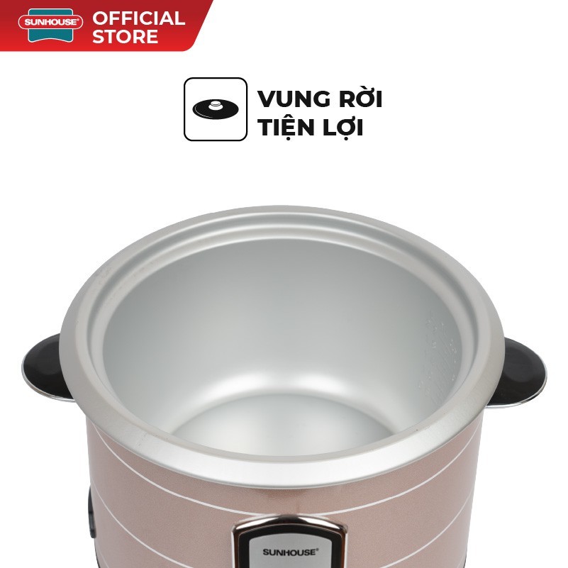 Nồi cơm điện SUNHOUSE nắp rời 1.2L SHD8105