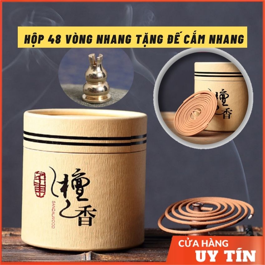 Nhang trầm khoanh hương thảo mộc thơm đặc biệt - Hộp 48 khoanh - mptheinduc