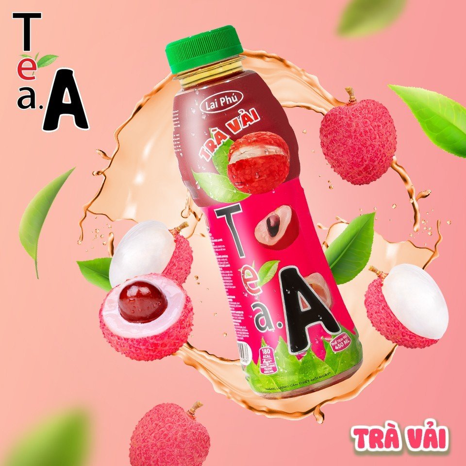Trà Vải Tea.A chai 450ml (Thùng 24 chai)