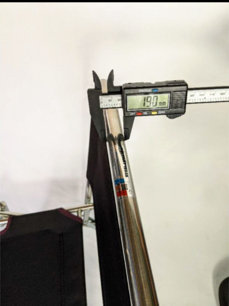 Ghế xếp inox Phi 19 cao 86 cm