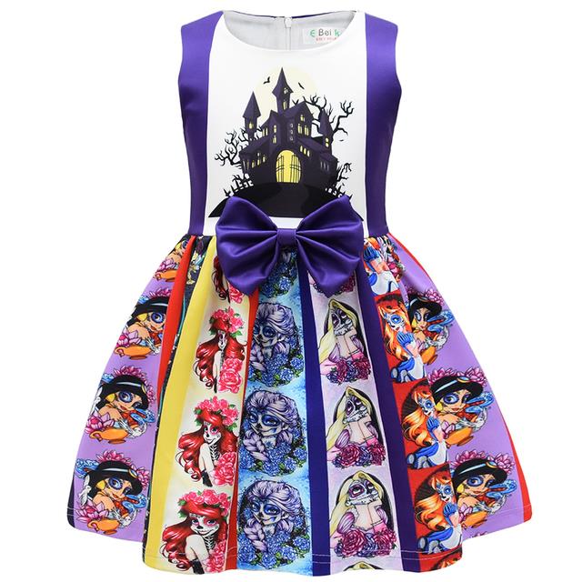 dress for kids girls 7 to 8 Disney Girls Princess Dress Mickey Halloween  Pumpkin Sleeveless Mermaid Ariel Costume Vestido For Kids Birthday Party  Prom Dress 