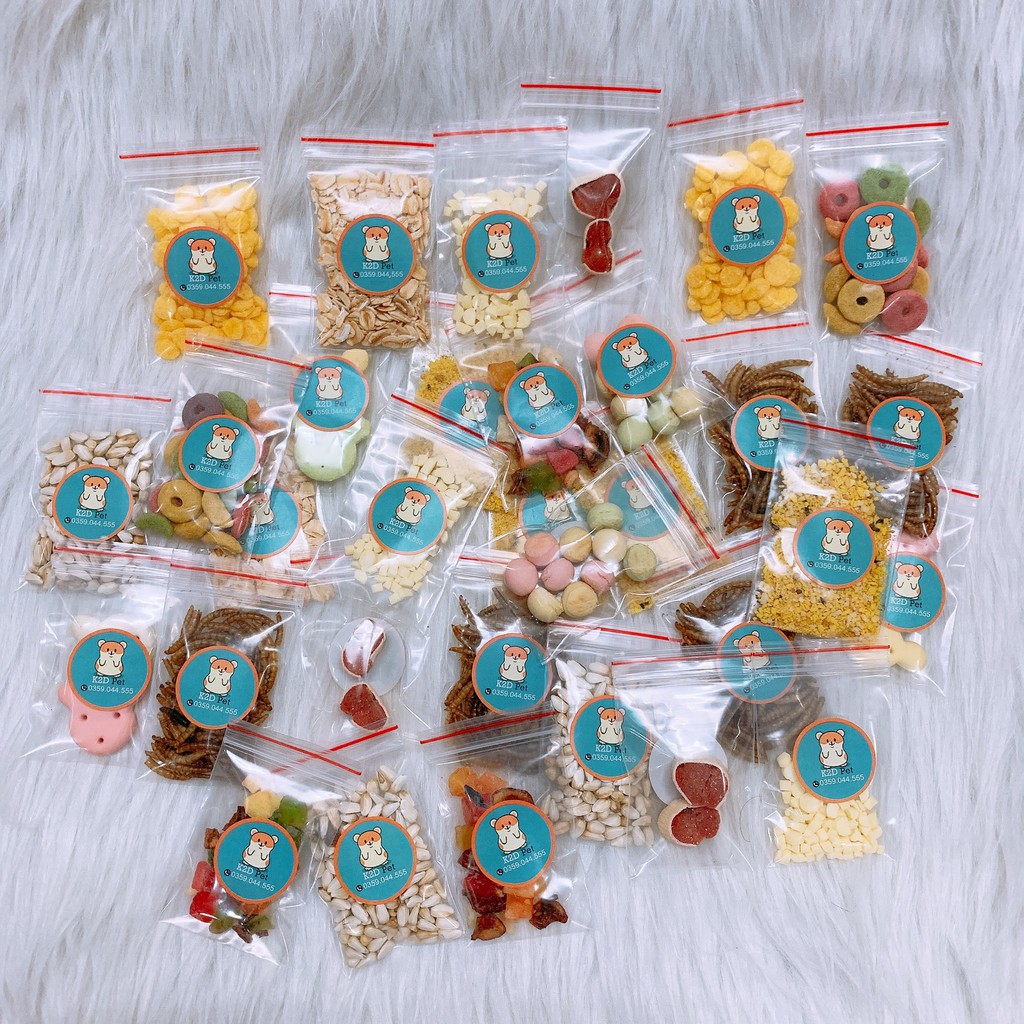[Combo 13 loại] Thức ăn hamster dinh dưỡng thức ăn vặt hamster