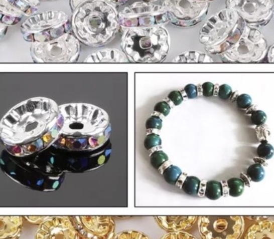10 charm đệm hạt size 6-8mm