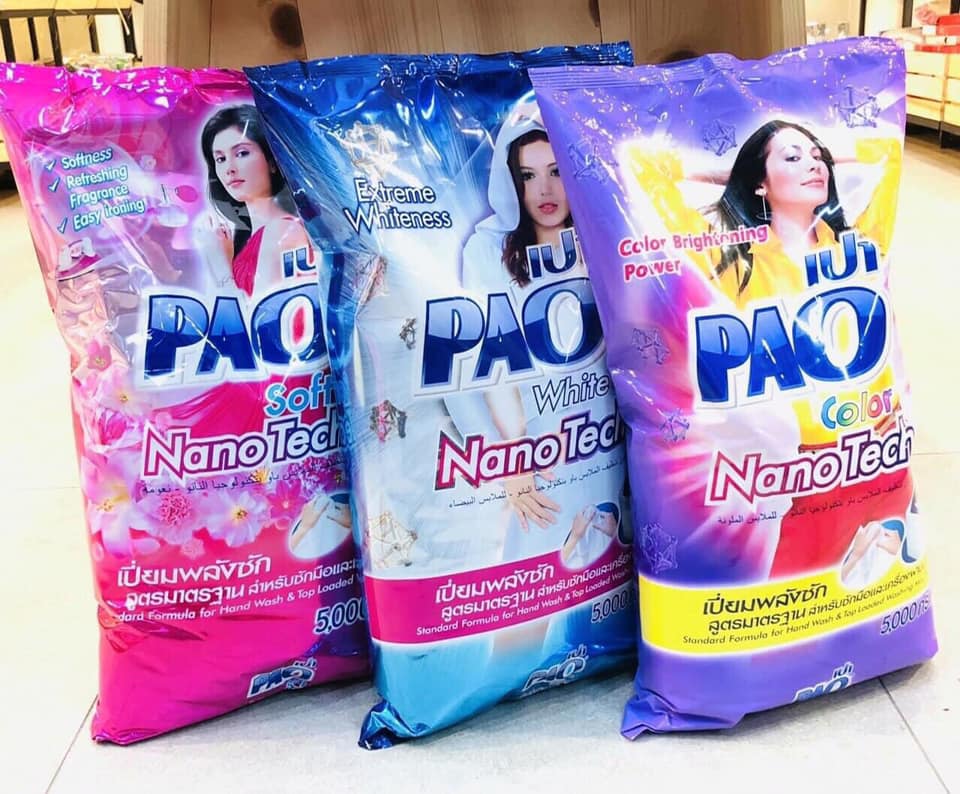 [HCM]BỘT GIẶT PAO 5KG DIỆT KHUẨN, GIỮ QUẦN ÁO THƠM THO, SẠCH SẼ