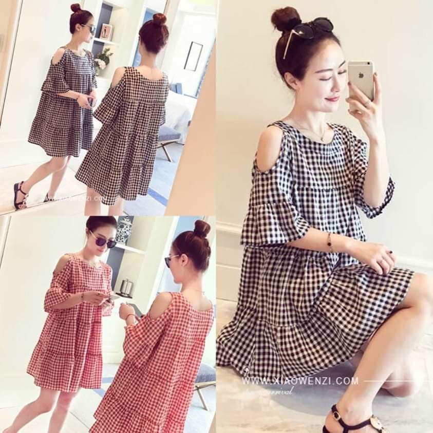 VÁY SUÔNG KẺ CARO