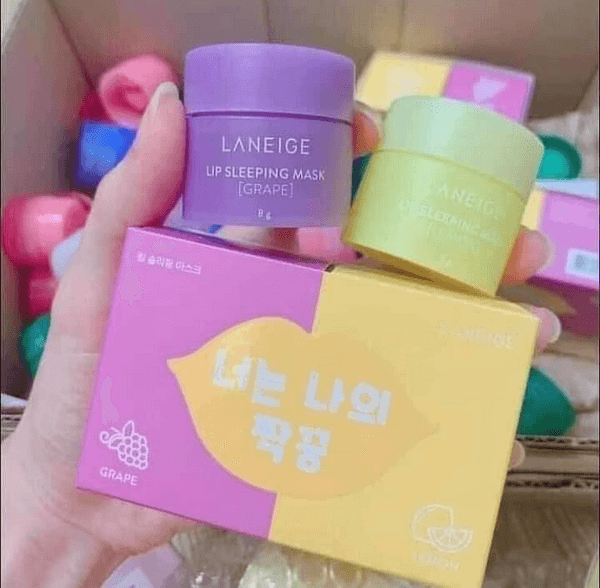 Set 2 hủ mặt nạ ngủ môi laneige lip sleeping mask grape & lemon - 15789