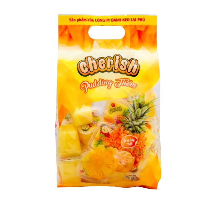 Combo 5 Túi Thạch Rau Câu Pudding Cherish Vị Thơm Túi 850G