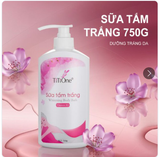 SỮA TẮM TRẮNG DA TITIONE 750G