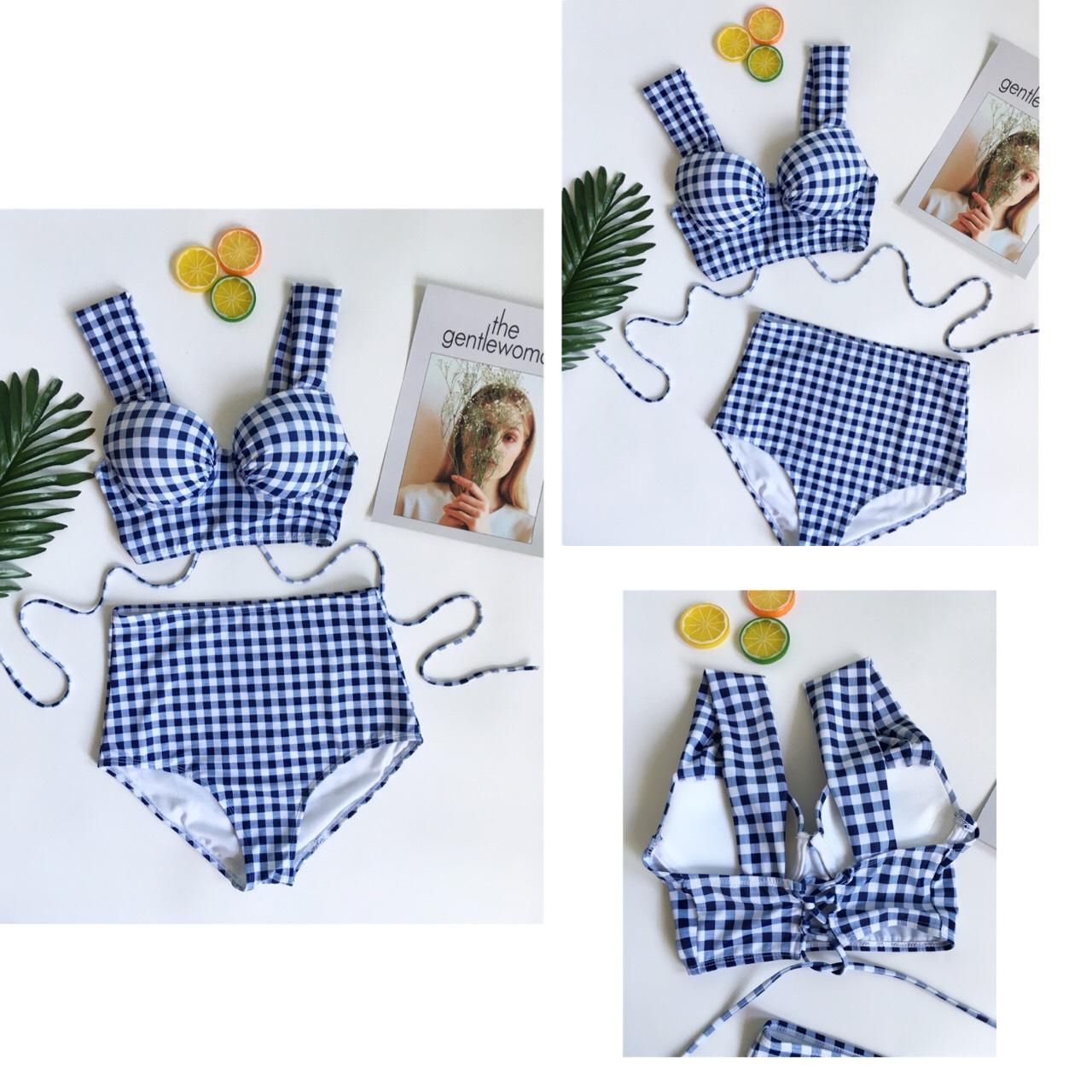 Bikini cúp ngực caro