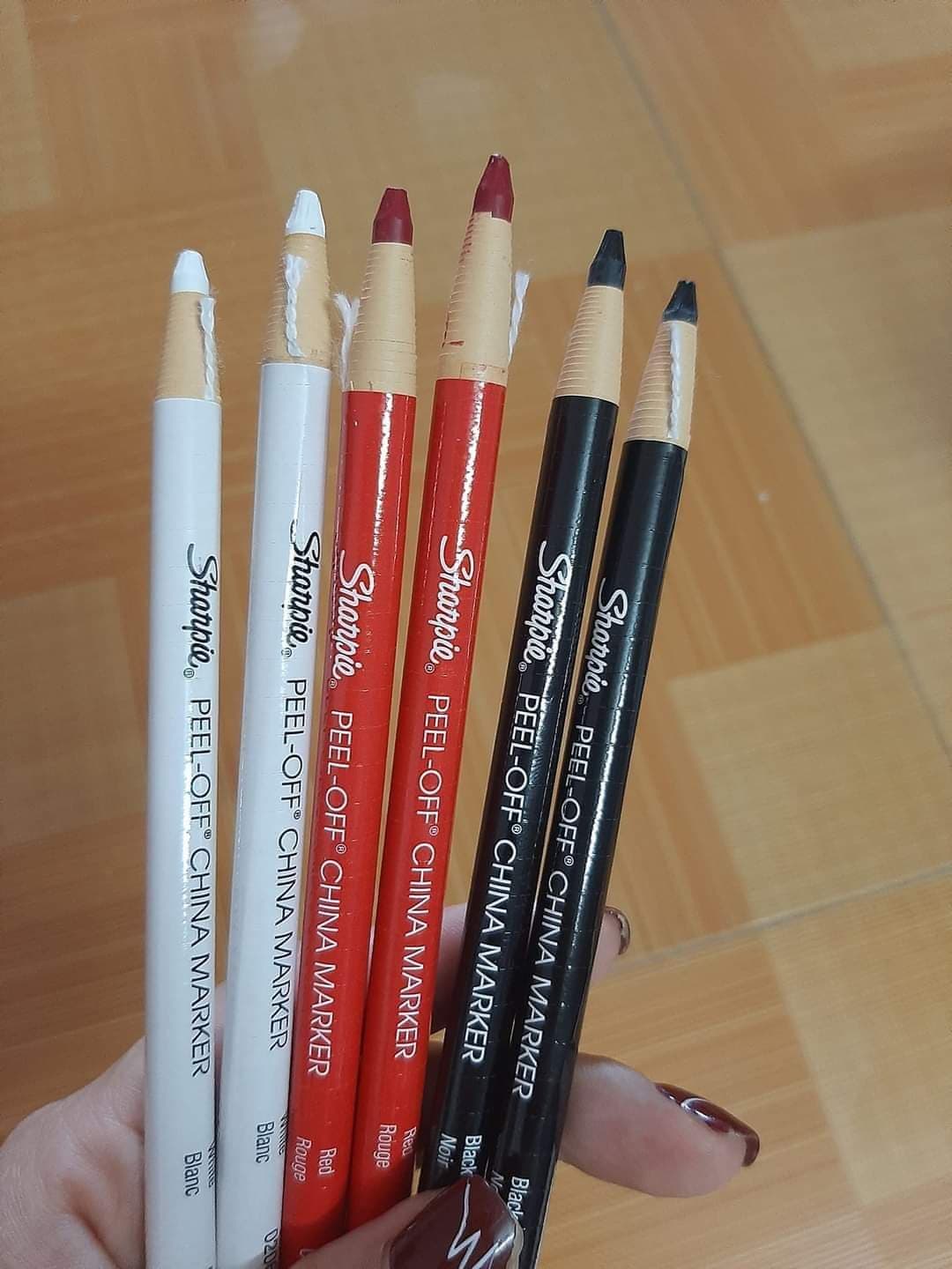 Chì đá Sharpie màu đỏ, đen, trắng kẻ lông mày, môi, mí không trôi
