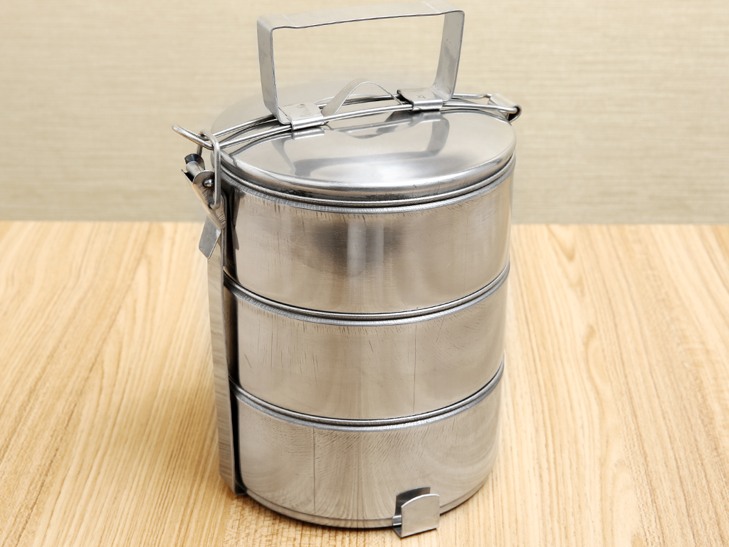 Hộp đựng cơm inox 3 ngăn cao cấp. Cà mèn đựng cơm an toàn không gỉ/Cà mèn 14 cm, 3 tầng có quai xách inox bền đẹp