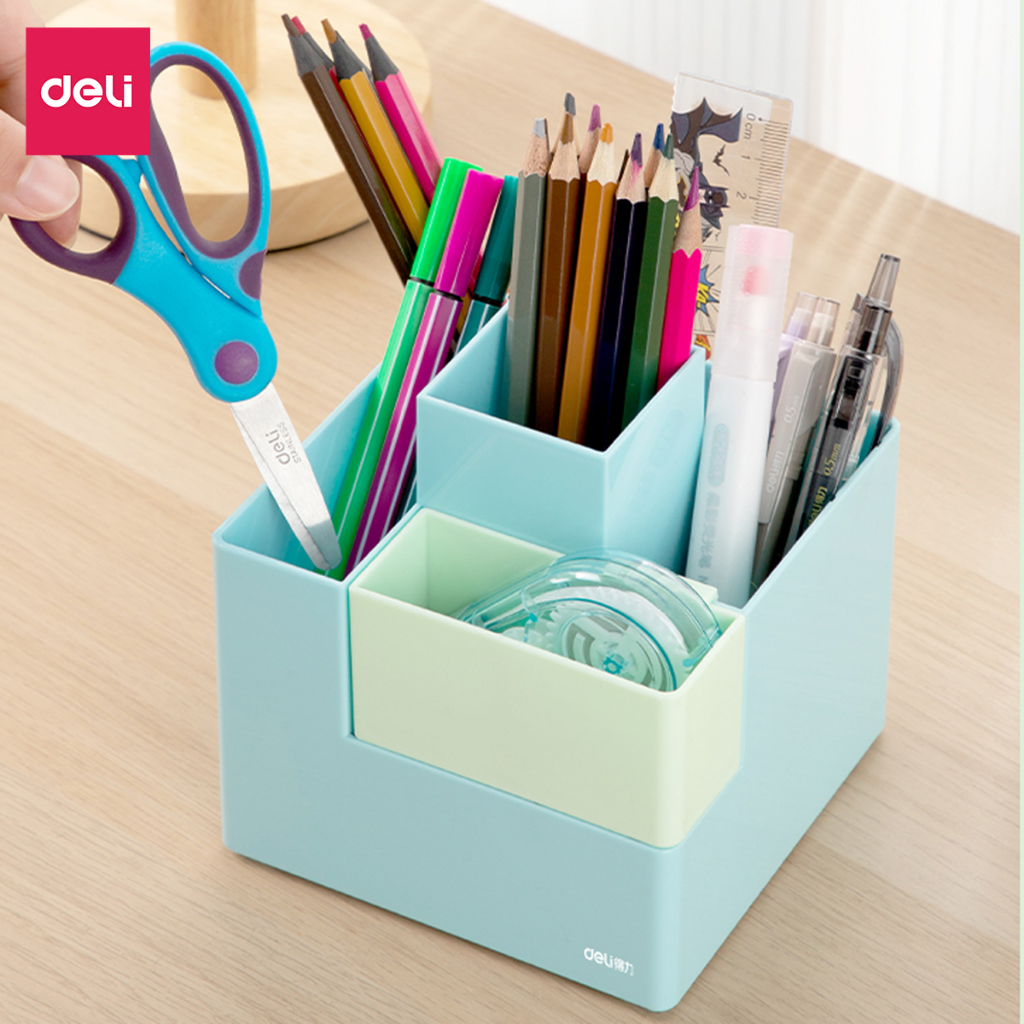 Hộp đựng bút, ống đựng bút xoay 360 độ màu pastel để bàn dễ thương tiện lợi đa năng chất lượng cao