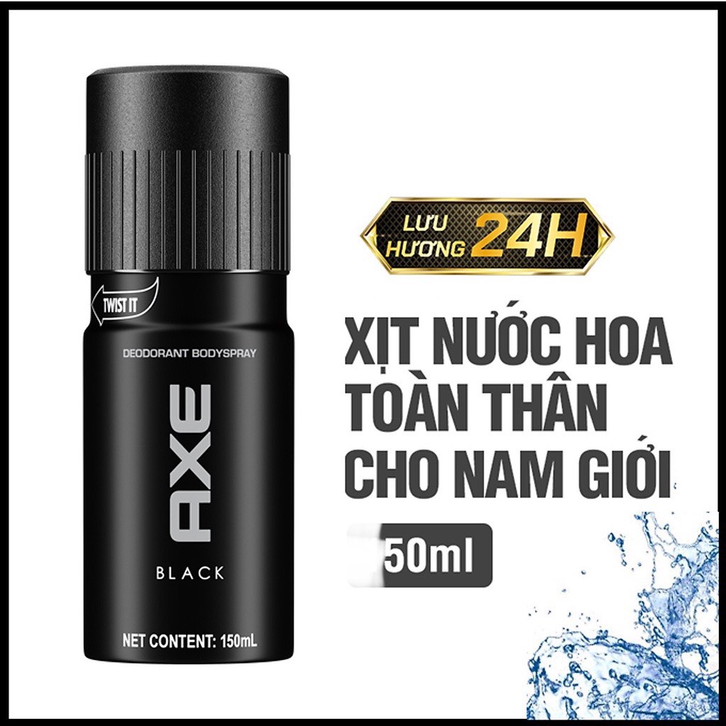 Xịt nước hoa toàn thân dành cho nam AXE back 50ml ( 1 chai )