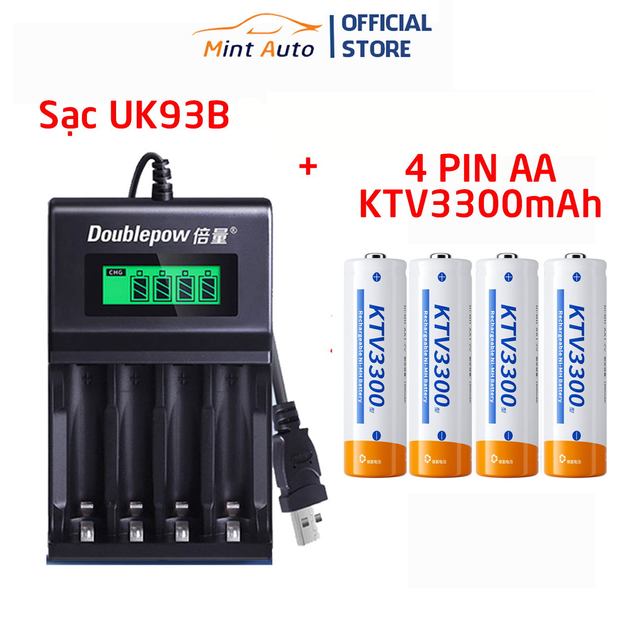 Doublekettle uk93b battery charger AA AAA battery charger auto shut off with smart display screen