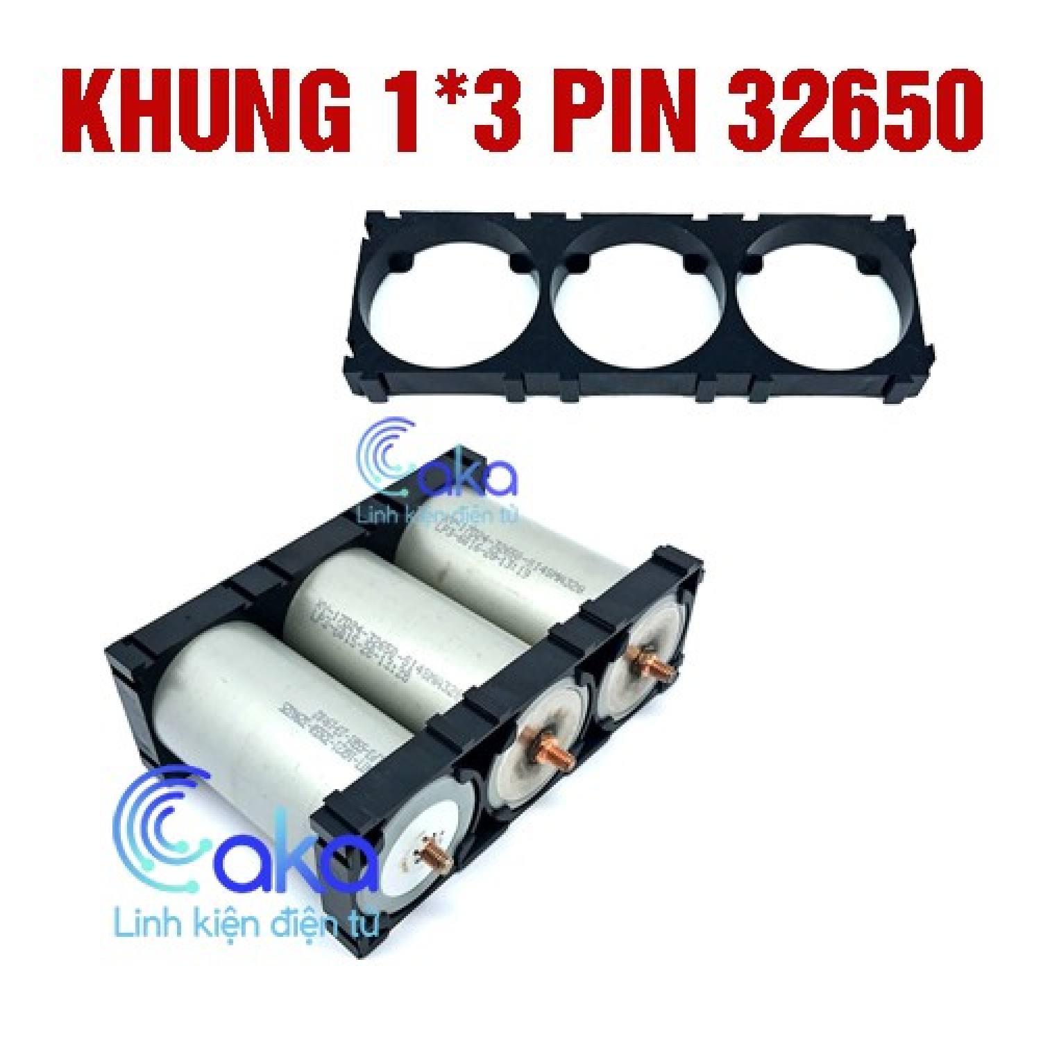 [Bộ 10] Khung ɡhép đế pin 32650 (1x3)
