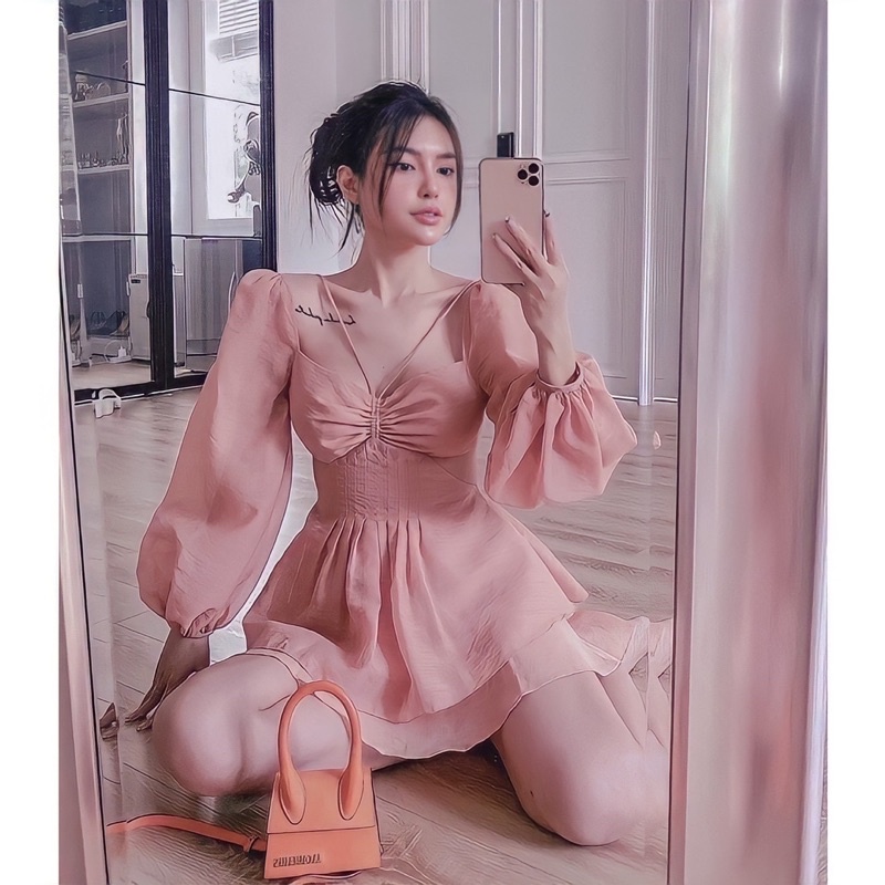 246 Set Áo Peplum + Short Trâm Anh Boutique - Mixasale