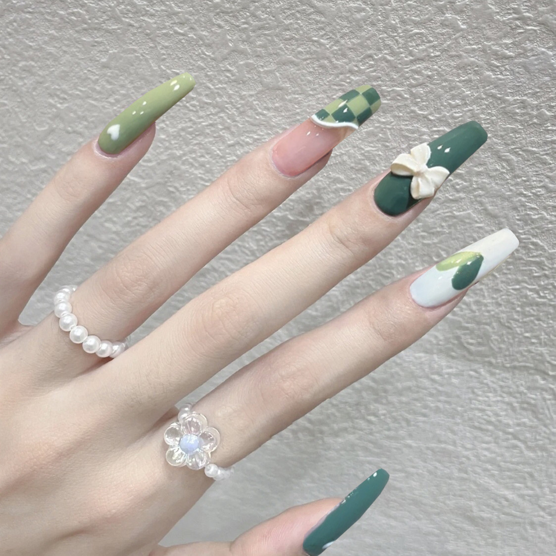 BST Móng Giả Dáng Dài Đính Đá Cao Cấp