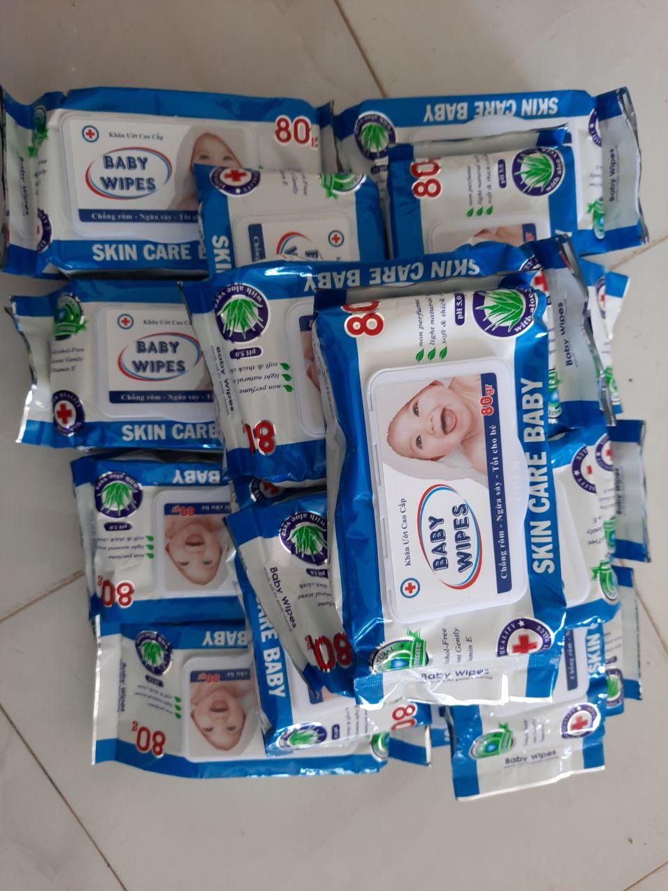 [ĐƠN 49K FREESHIP 15K]combo 5 bịch  Khăn Giấy Ướt Baby Wipes