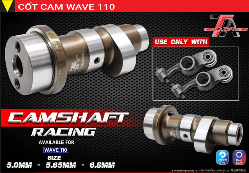 CỐT CAM + CÒ LĂN WAVE 110 / DREAM  100  TA RACING