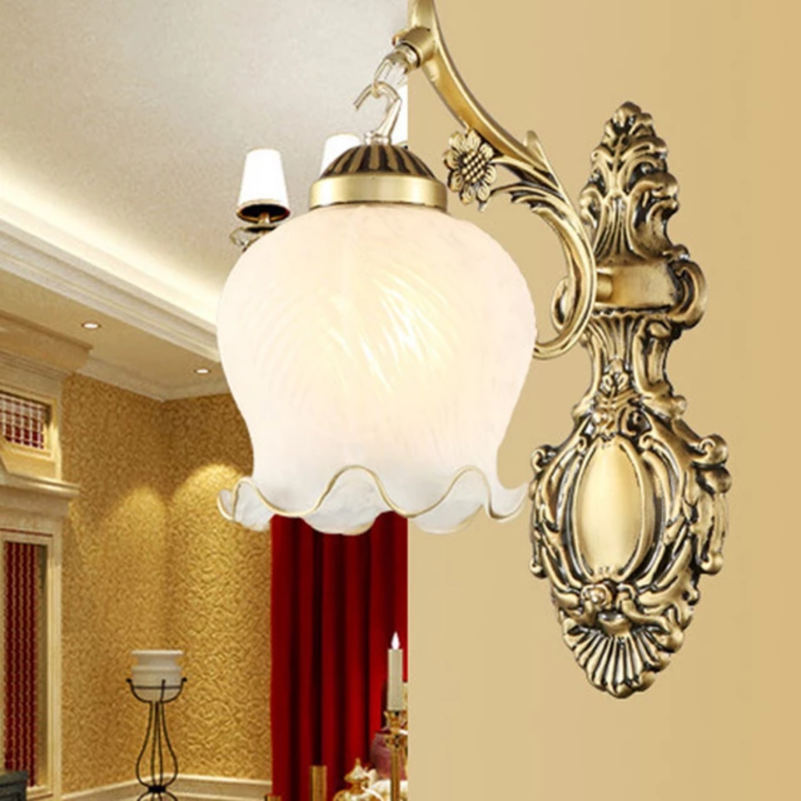 Đèn Gắn Tường Phong Cách Cổ Điển Trang Trí Phòng Ngủ Phòng Khách Cầu Thang [Tặng kèm bóng led]