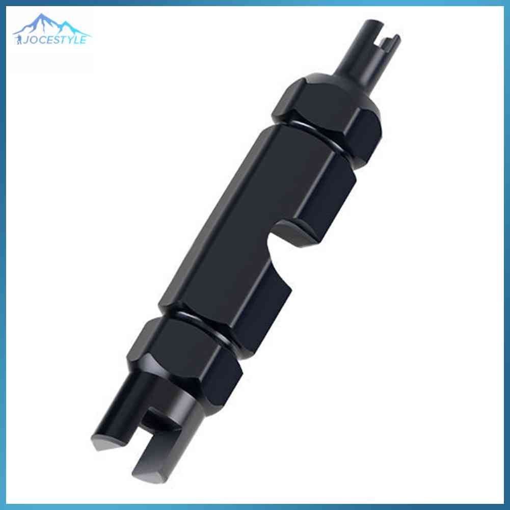 Bicycle Valve Core Tool Multi Function Air Nozzle Extension Disassembly Wrench Cycling Accessories-Black/Red/Blue