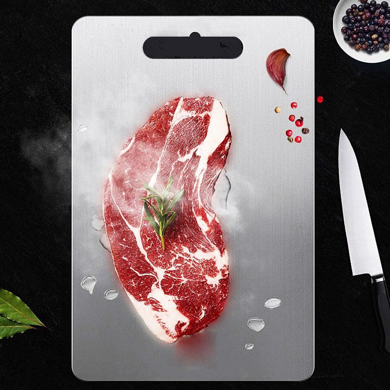 (LOẠI 1) THỚT INOX 304 CAO CẤP SIZE LỚN Kháng Khuẩn Cường Lực- An toàn Vệ Sinh tuyệt đối - Dễ Dàng Rã Đông Nhanh - Chống Ẩm Mốc