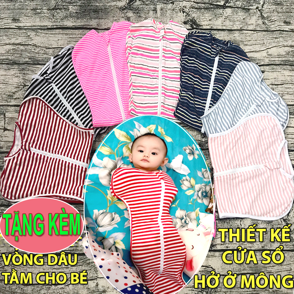 Nhộng chũn cotton cao cấp,khóa kéo 2 chiều cho bé