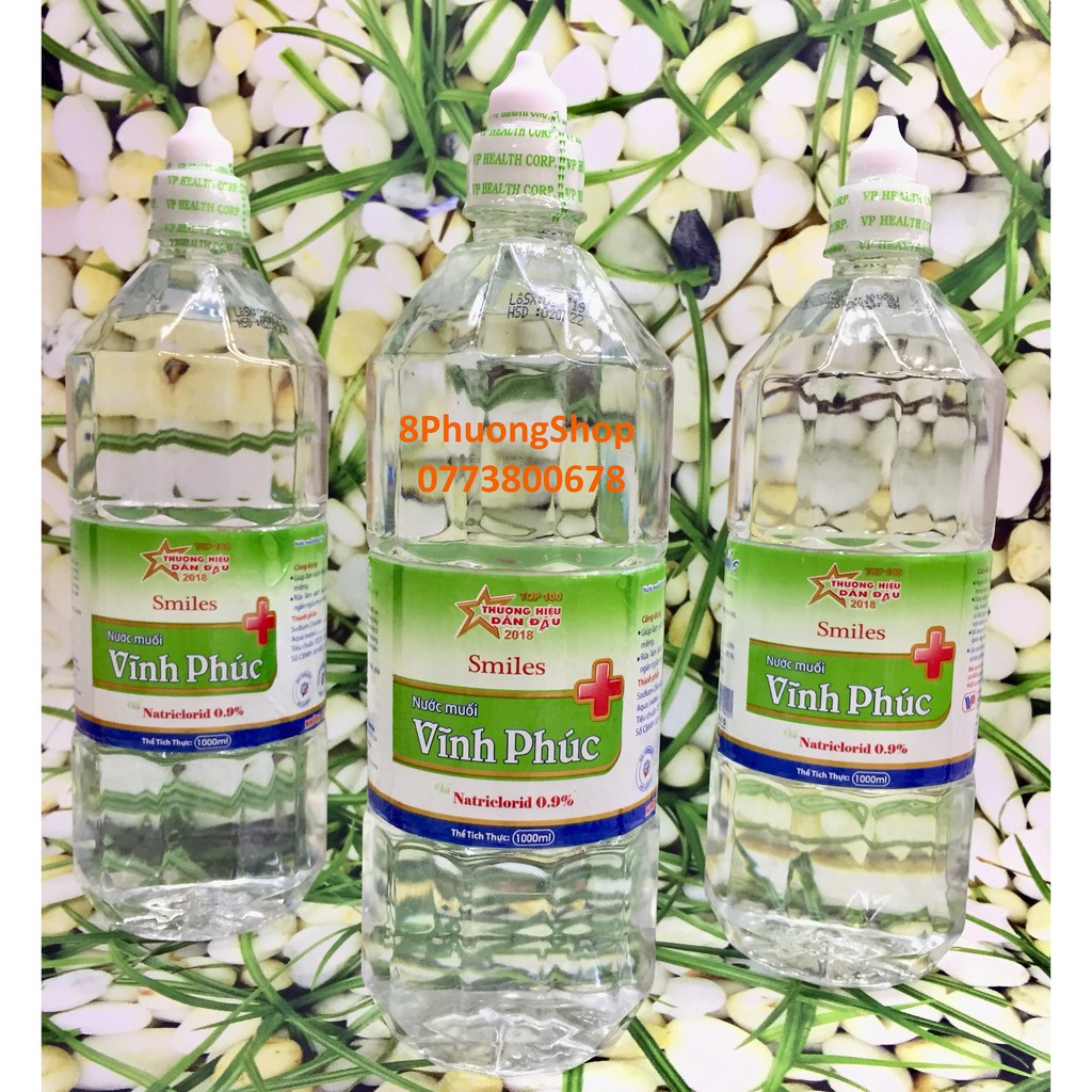 [HCM]Nước muối sinh lý Vĩnh Phúc Natriclorid 0.9% (1000ml)