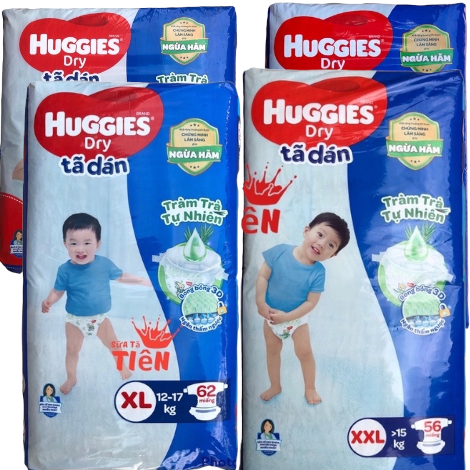 BỈM - TÃ DÁN HUGGIES SIZE M76 , L68 , XL62 , XXL56
