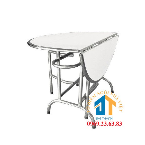 Bàn tròn inox 1m2 hàng cao cấp
