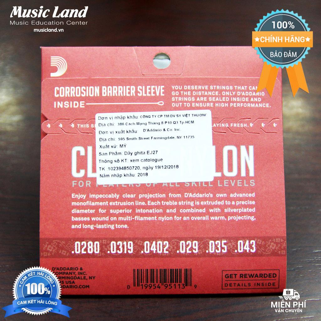Dây Đàn Guitar Classic D'Addario EJ27N - Chính Hãng