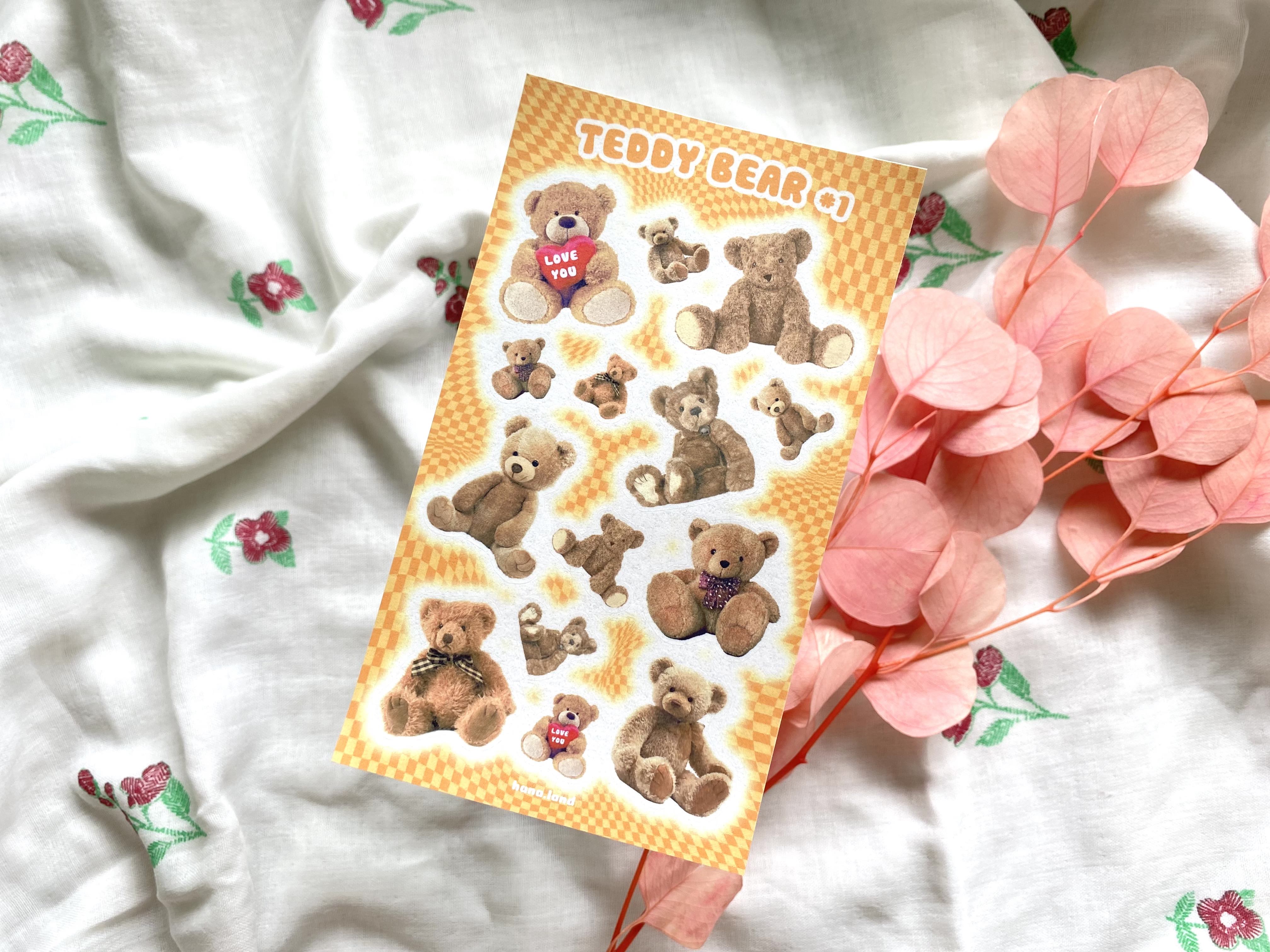 [Teddy] Sticker decal gấu bông Teddy Bear (cán màng bóng)_ hanaland