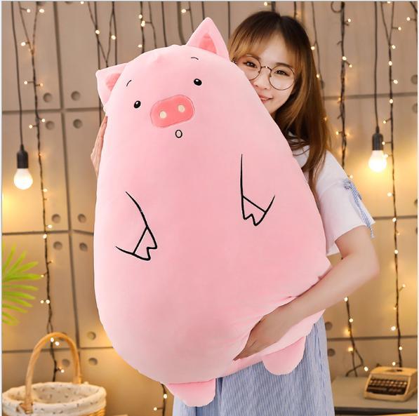 Gấu Bông Ôm Hình Heo, Mèo, Gấu Tròn Siêu Mềm Mịn Ngộ Nghĩnh 2 Size