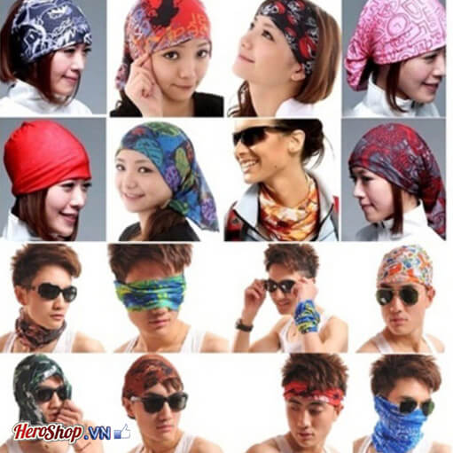 Bộ 4 khăn đa năng đi phượt compo 1