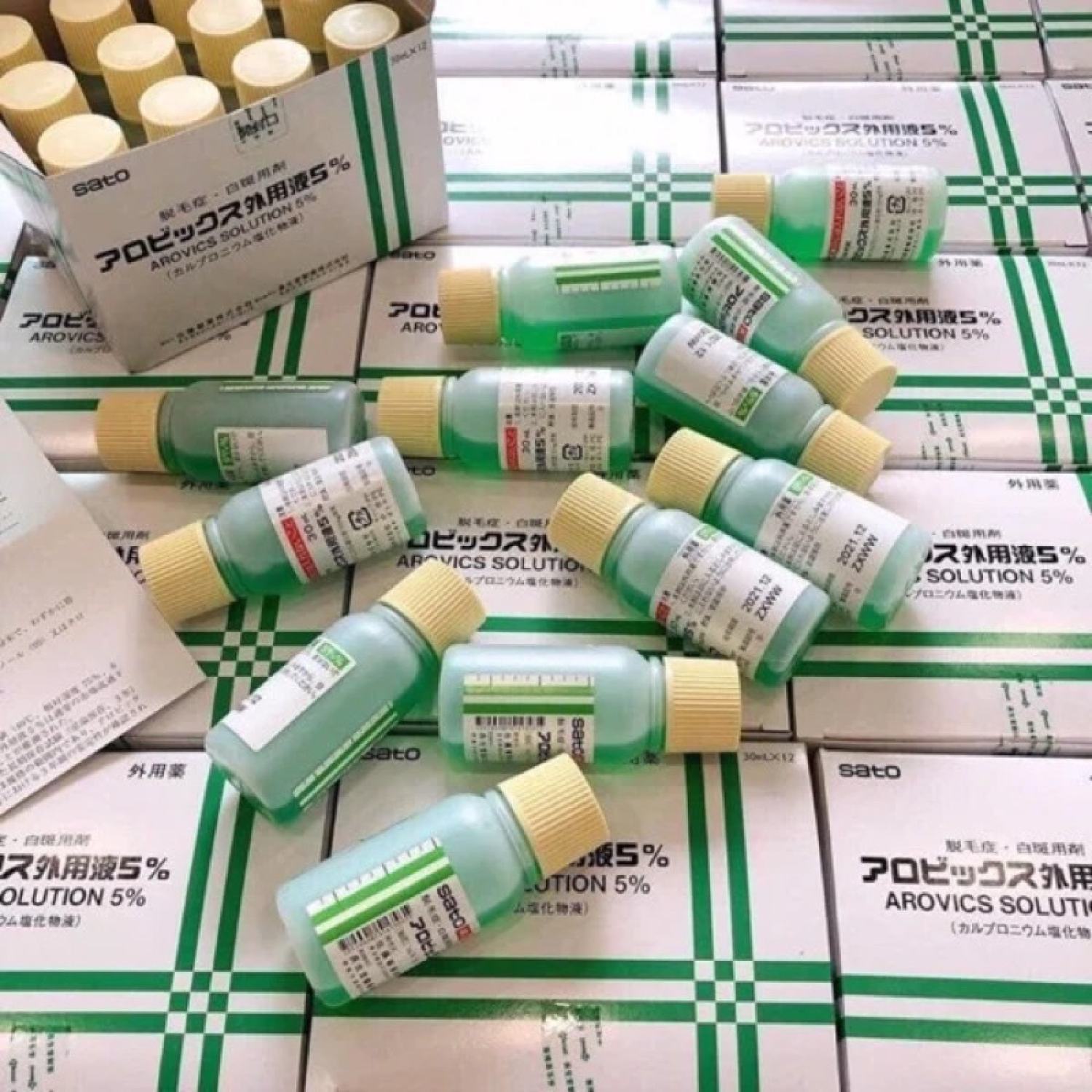 Tinh Chất Kích Thích Mọc Tóc Sato Arovics Solutions 5% Nhật Bản 30ml