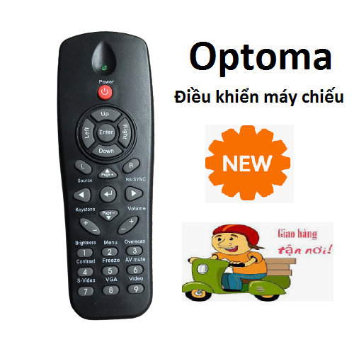 Điều khiển máy chiếu optoma, Remote máy chiếu optoma hàng tốt, mới 100%, bảo hành 3 tháng, tặng pin