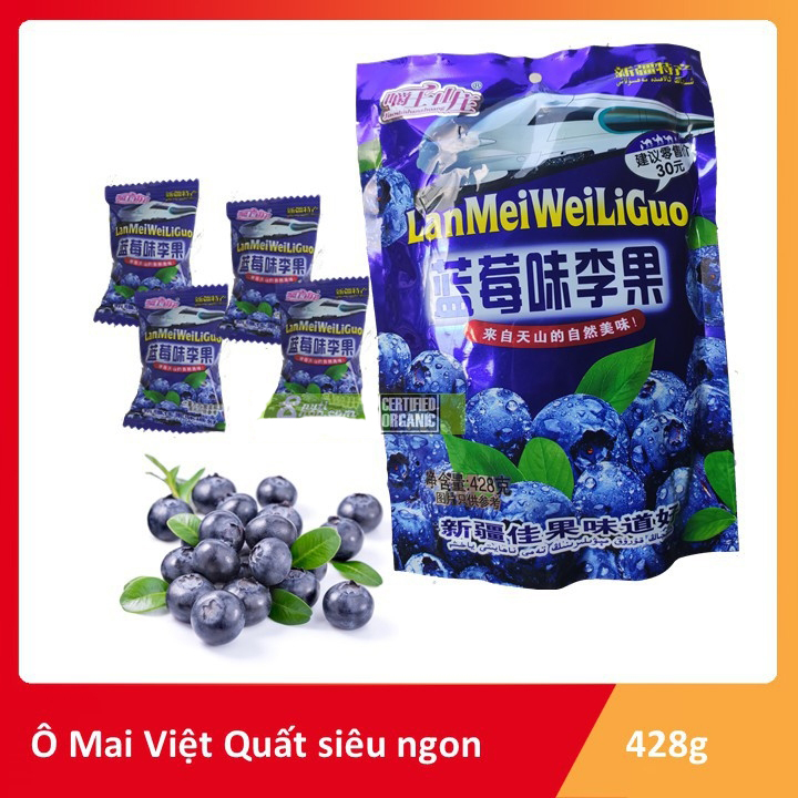 [ ĐỪNG BỎ LỠ CƠ HỘI THƯỞNG THỨC] Ô Mai Việt Quất chua chua ngọt ngọt ăn là Nghiền 428g - Đồ Ăn Vặt- Ăn Vặt- Bách hoá online-Uy Tín