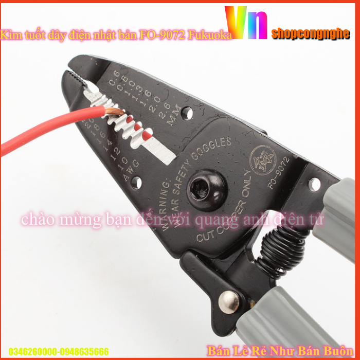 Kìm tuốt dây điện nhật bản FO-9072 Fukuoka, Nhật