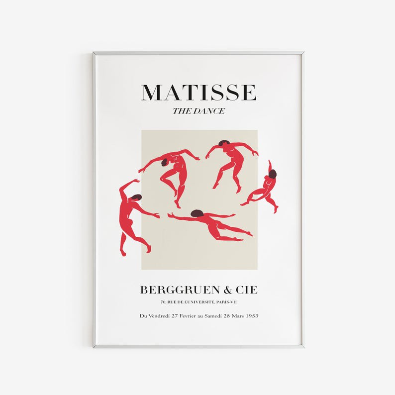 Tranh treo tường | Tranh Matisse Cutouts - The Dance, Dancing Figures, Printable Wall Art, Matisse Poster