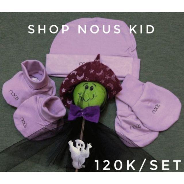 Set mũ tay chân Nous (có 7 màu )cho bé sơ sinh
