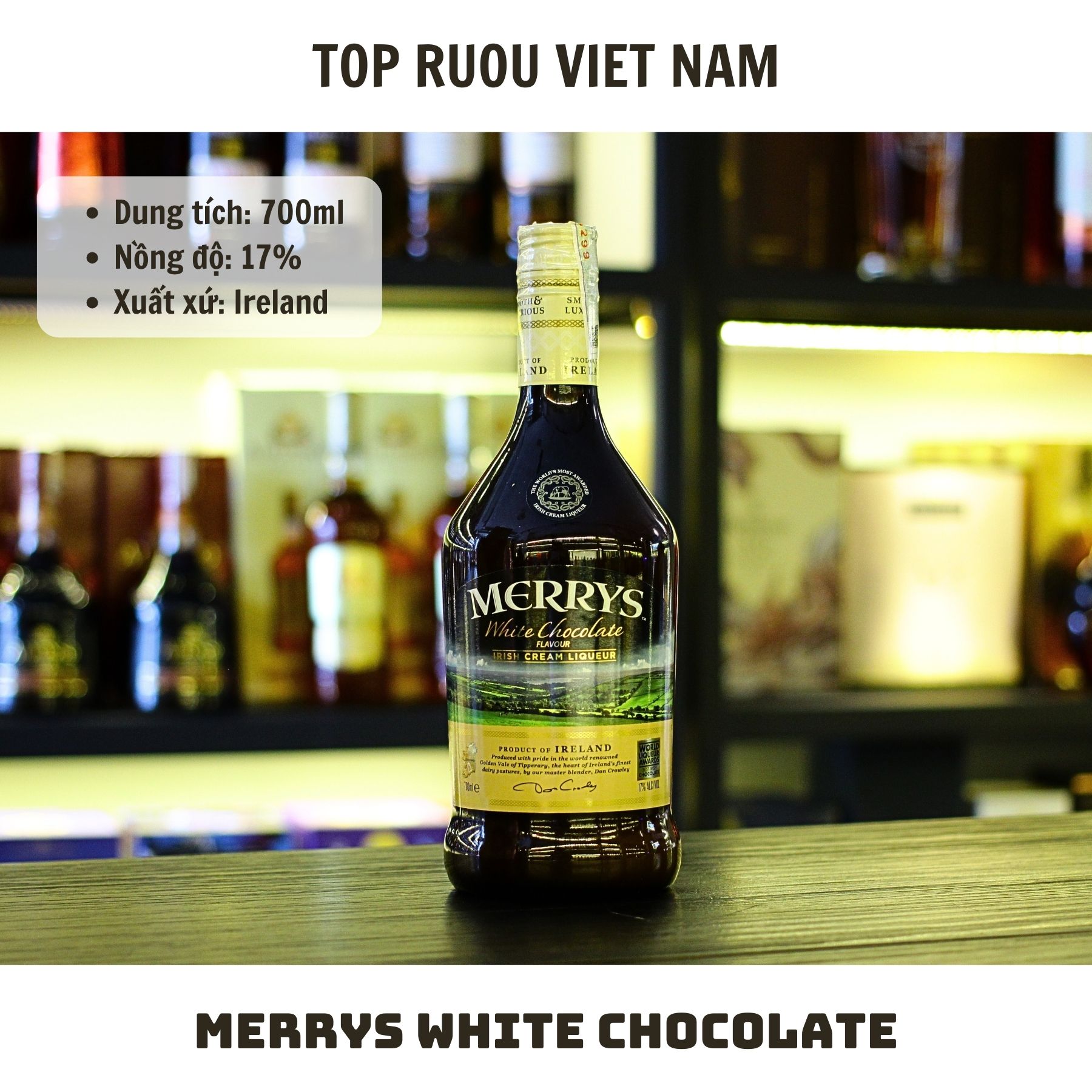[Top Rượu VN] Rượu Sữa Merrys 700ml [Chính Hãng]