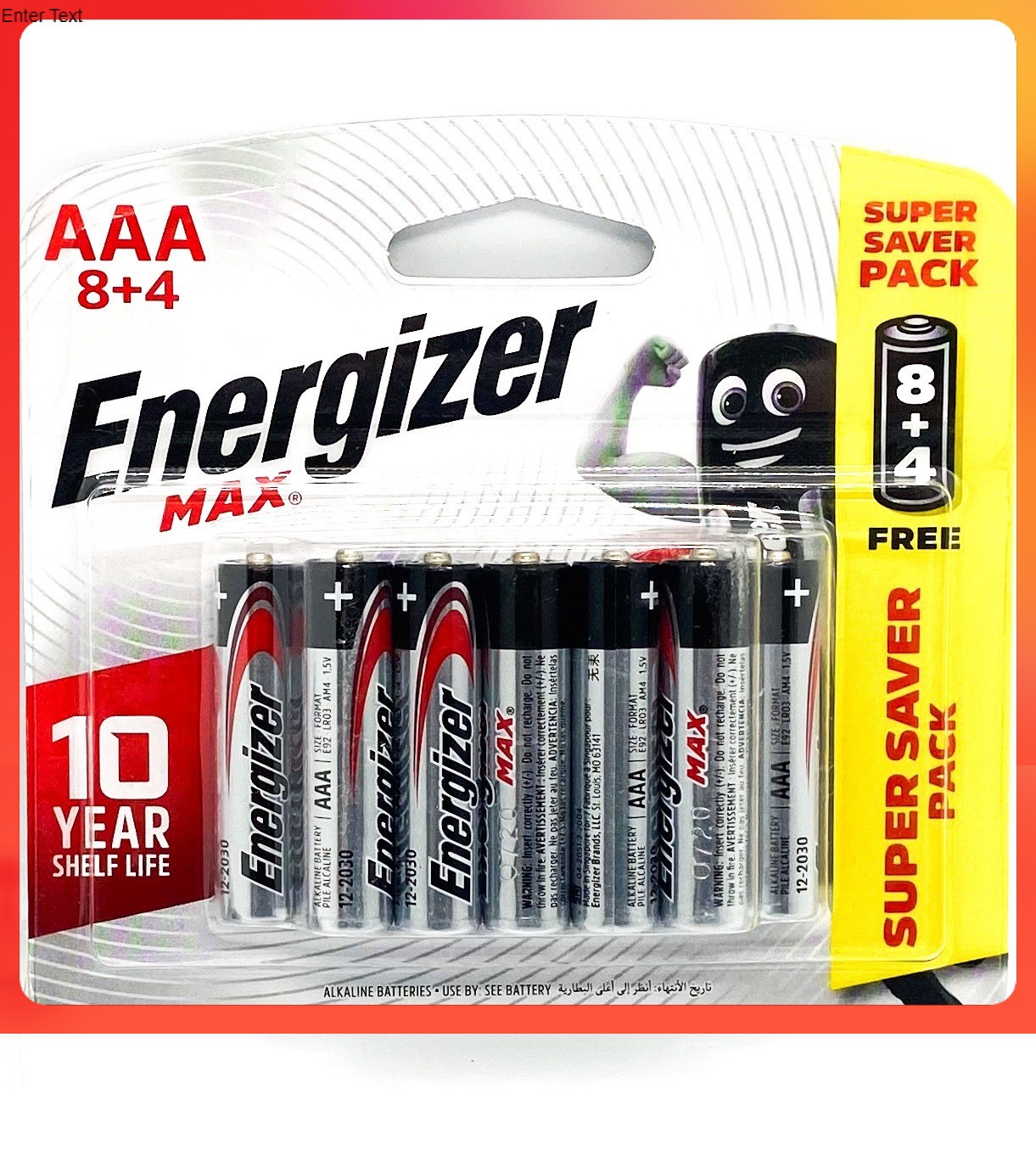 Pin Energizer AAA Vỉ 12 Viên - Hàng Chính Hãng